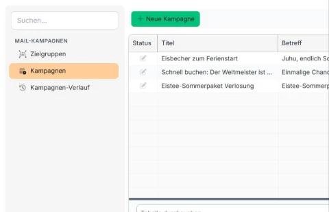 SMS- und Mail-Kampagnen