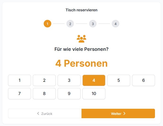 *Reservierungen online* entgegennehmen